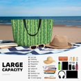 thumbnail image 6 of KLL Cactus Print Large Beach Tote Bag Women Waterproof Sandproof Zipper Beach Tote Bag for Pool Gym Grocery Travel with Wet Pocket, 6 of 7
