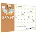 thumbnail image 1 of ARCOBIS Whiteboard Calendar with Cork Board, 36"x24" Magnetic White Board Calendar Dry Erase for Wall, Gold Frame Monthly Combination Board for Offic, 1 of 8