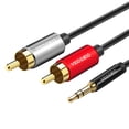 thumbnail image 1 of 2X RCA Cable 2RCA to 3.5 Audio Cable 3.5mm Jack Rca Aux Cable(2M), 1 of 7