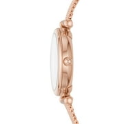 Fossil Carlie Mini 28mm Women's Three-Hand, Rose Gold-Tone Stainless Steel Watch