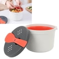 thumbnail image 3 of Suodoka Microwave Rice & Veggie Steamer – Portable All‑In‑One Rice Cooker, Pasta Strainer, Venting Design, Dishwasher Safe, 7.5" x 7.5" x 5.9", 3 of 7