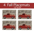 thumbnail image 2 of Red Truck Fall Decorative Table Place Mats, Set of 4, 13" x 19", 2 of 4