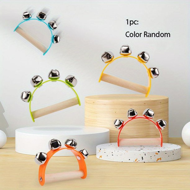 Wooden Semicircle Hand Rattle, Children's Musical Instrument Hand Grip Rattle Educational Fun Toys Baby Early Education Teaching Aids