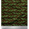 thumbnail image 1 of Soimoi Brown Poly Georgette Fabric Palm Leaves Fabric Prints By Yard 52 Inch Wide, 1 of 3