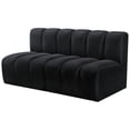 thumbnail image 6 of Meridian Furniture Arc Black Velvet Modular Sectional, 6 of 8