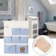 thumbnail image 4 of 7 Pockets Cute Cartoon Pattern Wall Hanging Bag Cosmetic Makeup Brush Storage OrganizerBlue Tiger, 4 of 5