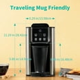 thumbnail image 6 of Single Serve Coffee Maker, Hot And Iced Coffee Machine For Ground Coffee, 6 To 14 Oz Brew Sizes, With 50 Oz Large Water Tank, Removable Drip Tray, Stainless Steel., 6 of 6