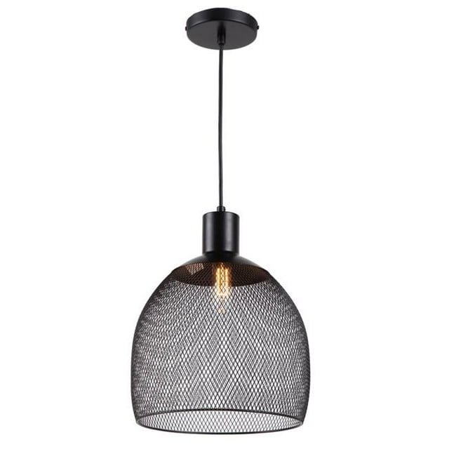Chloe Lighting CH8D544BK11-DP1 Ironclad Industrial 1 Light Textured Black Mini Ceiling Pendant - 11.5 in.