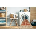 thumbnail image 2 of Ahgly Company Machine Washable Indoor Square Abstract Orange Red Area Rugs, 8' Square, 2 of 7