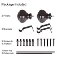 thumbnail image 6 of UTOPIA ALLEY Wall Mounted 3/4 Inch Curtain Rod - Curtain Rods For Windows 86 to 120 Inch, Adjustable Drapery Rods, Oil rubbed bronze Bedroom Curtain Rods, Tapestry Poles (Oil rubbed bronze 86"-120"), 6 of 8