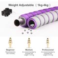 thumbnail image 3 of El aro deportivo de fitness, el aro desmontable de 6 segmentos es adecuado para fitness/deportes/hogar/oficina/moldeado del abdomen. Hay muchos colores disponibles. brillar Juguete, 3 of 6