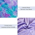 thumbnail image 4 of Faux Fur Duvet Covers Full Size Blue Purple Tie-dye Comforter Cover Set for Girls 3 Pcs Fluffy Colorful Ombre Plush Shaggy Bed Sets for Teens Women (Blue Purple,Full), 4 of 9