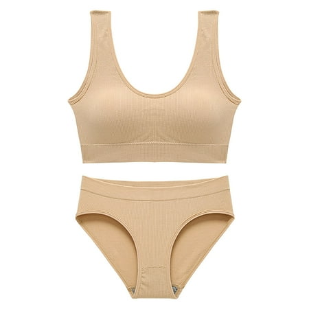 Tanghaowl Women s 2 Piece V Neck Seamless Solid Lingerie High Waist Bra And Set Women Sexy Lingerie Set Two Piece Lace Bra