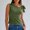 Army Green, variant on Women's Sleeveless Round Neck Strap Solid Color Casual T-Shirt