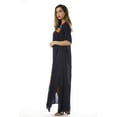 thumbnail image 2 of Riviera Sun Embroidered Maxi Dress with Double Side Slits (Navy, Small), 2 of 3