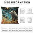 thumbnail image 5 of MLJA  Howling Wolf Throw Pillow Covers Moonlight Wild Wolves Cushion Cases Bohemian Aztec Southwestern Pillow Covers ,Rustic Wildlife Cabin Winter Decorative Pillow Covers for Teens Boys Men, 5 of 5