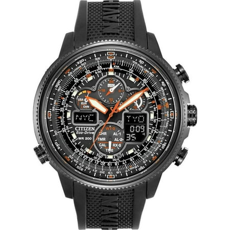 - Eco-Drive Navihawk Atomic Alarm Chronograph Men's Watch, JY8035-04E