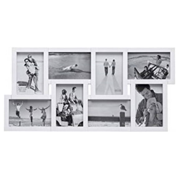 Malden - 8 Opening 4x6 Collage Picture Frame, White Puzzle Multi Photo Wall Frame