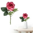thumbnail image 4 of LKZQHMC 1Pc Artificial Silk Roses Long Single Stem Artificial Roses for Home Decor Table Centerpiece Arrangement Valentine's Day Gift (21.65in Tall) (Pink), 4 of 8