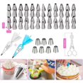 thumbnail image 4 of Cake Turntable, 124 Pastry Kit Include Cake Turntables, Bags and Nozzles, Cake Cutter, Pastry Syringe, Brush, Icing Spatula for Kitchen Cake Decorating, 4 of 10