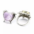 thumbnail image 5 of 1pc Chakra Crystal Rings Animal Twin Dolphin Heart Bead Gemstone Jewerly Healing, 5 of 5