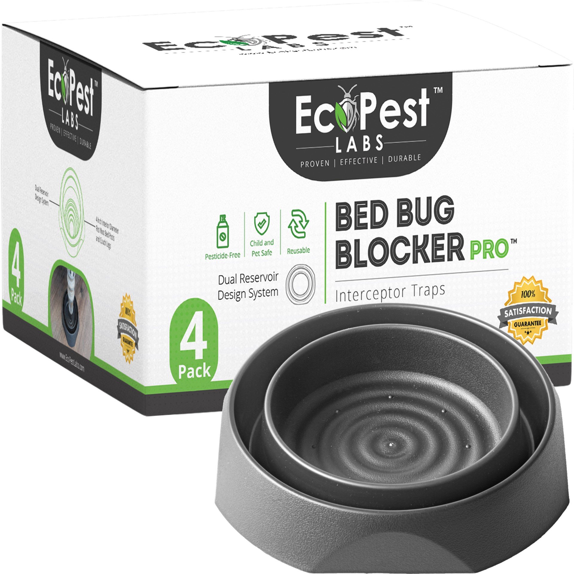 Bed Bug Blocker (Pro) Interceptor Traps — 4 Pack Interceptors