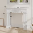thumbnail image 3 of HOMCOM Baroque Fireplace Mantel, Fireplace Surround with Leg, White, 3 of 8