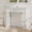 White MDF Wood2, variant on XIZE Freestanding Fireplace Mantel Surround with Legs for Electric Fireplaces