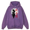 thumbnail image 5 of Sudadera con capucha retro desgastada con espíritu samurái japonés para hombre, estilo bushido, estilo hip hop, holgada, informal, para parejas, 5 of 5