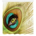 thumbnail image 3 of Ambesonne Colorful Shower Curtain, Peacock Feather Eye, 69"Wx84"L, Green Brown Turquoise, 3 of 5