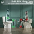 thumbnail image 6 of 19 Inch Tall Toilet for Seniors ADA High Toilet Seat Height 20” Comfort Bowl Height Toilet, Two-Piece Single Flush 1.28 GPF 12” Rough In, White,Round Bowl for Small Bathroom, 6 of 10