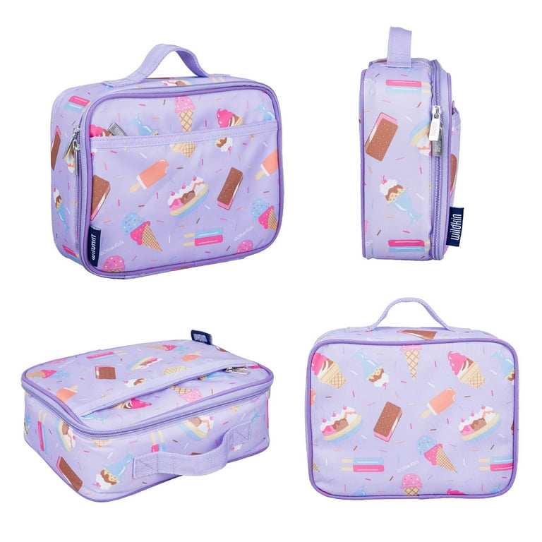 Wildkin Kids Insulated Lunch Box for Boy and Girls, BPA Free (Wishbone  Purple)