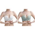 thumbnail image 1 of (2-Pack) Rinsvye Women Strapless Push Up Bra Backless Design Seamless Fit Full Support Comfortable Daily Wear Under Clothing Trendy Look, 1 of 4