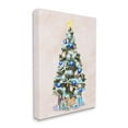 thumbnail image 2 of Glimmering Blue Christmas Tree Ornaments & Presents Botanical & Floral Painting Gallery-Wrapped Canvas Print Wall Art, 2 of 5