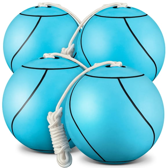 Juego de 4 bolas Sappy Tetherball, 21 cm, caucho azul cielo