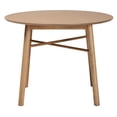 thumbnail image 2 of Baxton Studio Denmark Mid-Century Modern French Oak Brown Finished Rubberwood Dining Table, 2 of 8