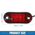 thumbnail image 4 of Unique Bargains Front Rear Side Marker Light 2 LED for Truck Camper Van Lorry RV Plastic Red (Set of 4), 4 of 7