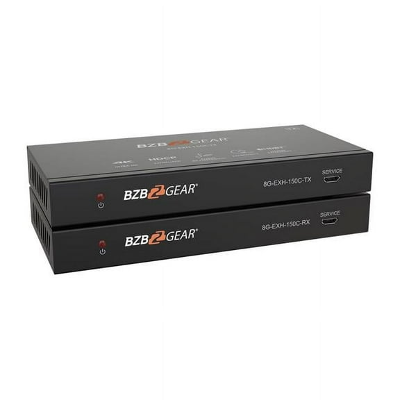 BZBGEAR 4K UHD HDMI HDBaseT Long Range Extender with Bi-directional IR/RS-232/CEC up to 490ft