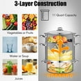 11 Quart Juice Steamer Fruit Vegetables Juicer Steamers w/Tempered