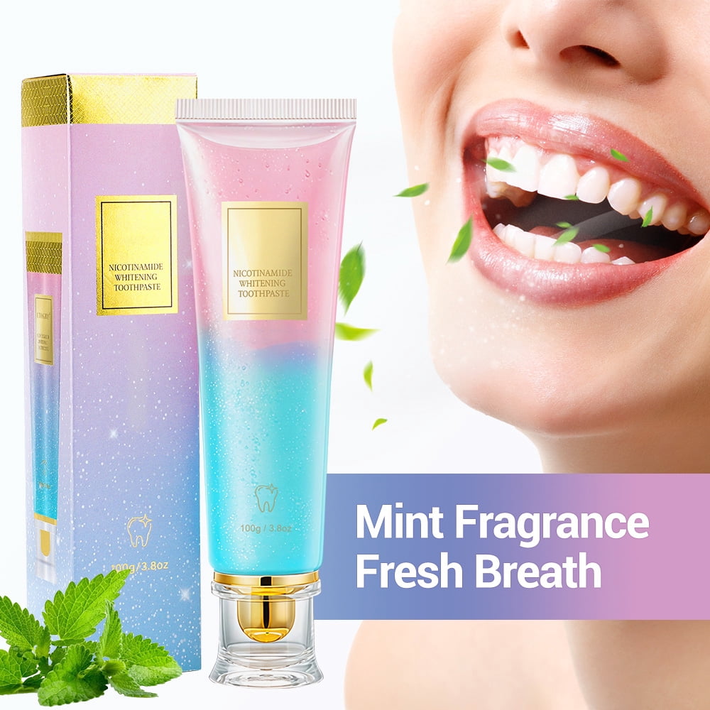 Niacinamide Whitening Toothpaste, Oral Care Fresh Breath Toothpaste, Adult Nicotinamide Toothpastes Remove Surface Stains (3.8 oz, 3Pcs)