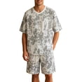 thumbnail image 6 of Xcmzpl Mens Tie Dry Outfits 2 Piece Sets Oversized Short Sleeve Shirts Baggy Wide Leg Shorts Vintage Summer Tracksuits with Pocket, 6 of 9
