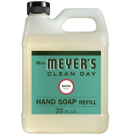 Mrs. Meyer's Liquid Hand Soap Refill, Basil, 33 fl (Best Liquid Hand Soap For Eczema)