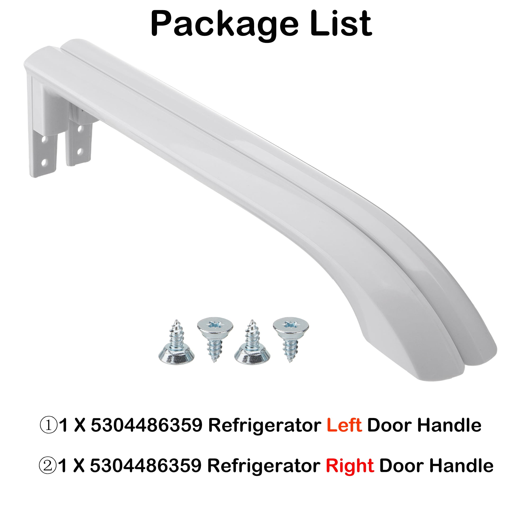 MOTMAX 5304486359 Refrigerator Door Handle Set Compatible with Frigidaire, Replaces 5304506469 5304504507 242059501 242059504 (2 Pcs)