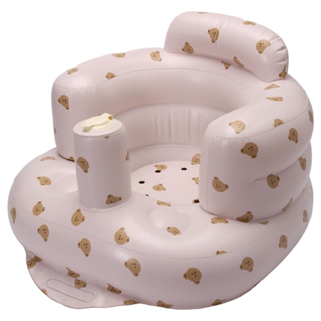 Asiento flotante inflable Sunnimix para piscina de bebé cabeza de oso