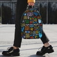 thumbnail image 2 of Lukts Happy Father Day Pattern 15 Inch Student Backpack, Waterproof Laptop Backpack with Adjustable Shoulder Straps, Lightweight Travel, Campus Backpack, Unisex, 2 of 6