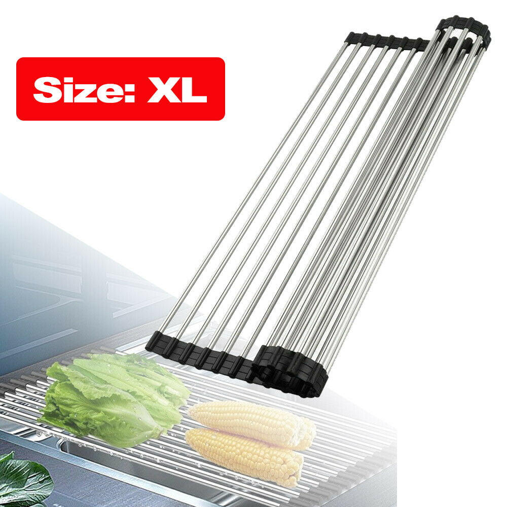 Details about   18 Tube Over the Sink Roll Up Dish Drying Rack Bottle Food Drainer Mat 18.5"x13" 
