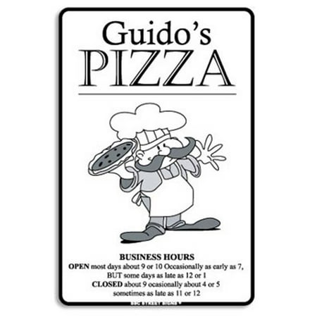 Paradise Surf Sign - Seaweed Surf Co AA107 12X18 Aluminum Sign Guido S Pizza