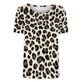 thumbnail image 5 of NTACZA Relaxed Fit Womens Tops Short Sleeve Leopard Crew Neck Casual Shirts for Women, 5 of 5