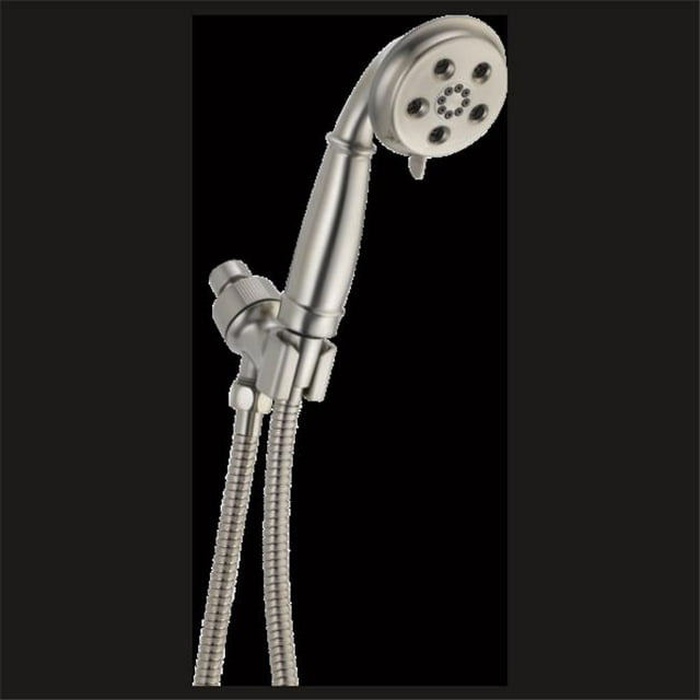 Delta 54433-SS-PK Universal Showering Components H2Okinetic 3-Setting Shower Mount Hand Shower - Stainless