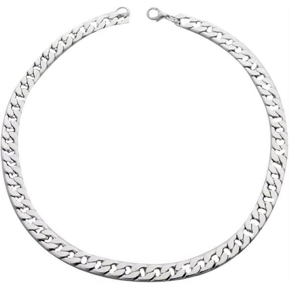 Men 925 Sterling Silver Plated Curb Chain,Stainless Steel Chain,20 Inches Curb Chain